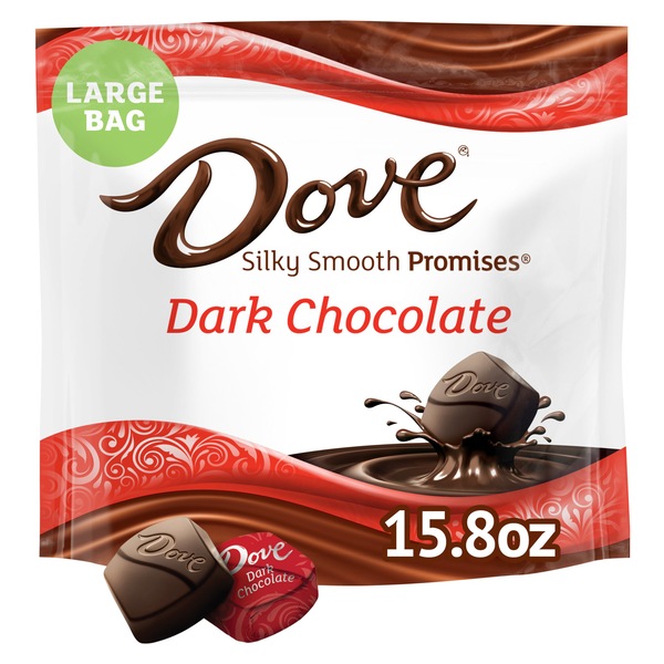 Dove Promises Dark Chocolate Candy Individually Wrapped, 15.8 oz Bag