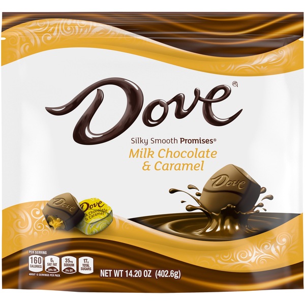 Dove Promises Milk Chocolate Caramel Candy Individually Wrapped, 14.2 oz