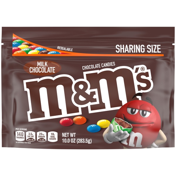M&M'S Milk Chocolate Candy, Sharing Size, 10 oz