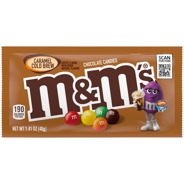 M&M'S Caramel Cold Brew Milk Chocolate Candy, 1.41 oz Pack