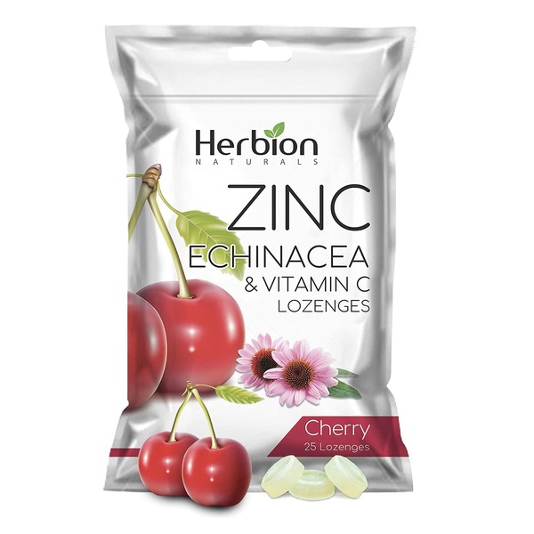 Herbion Naturals Zinc Echinacea & Vitamin C Lozenges, Orange, 25 CT