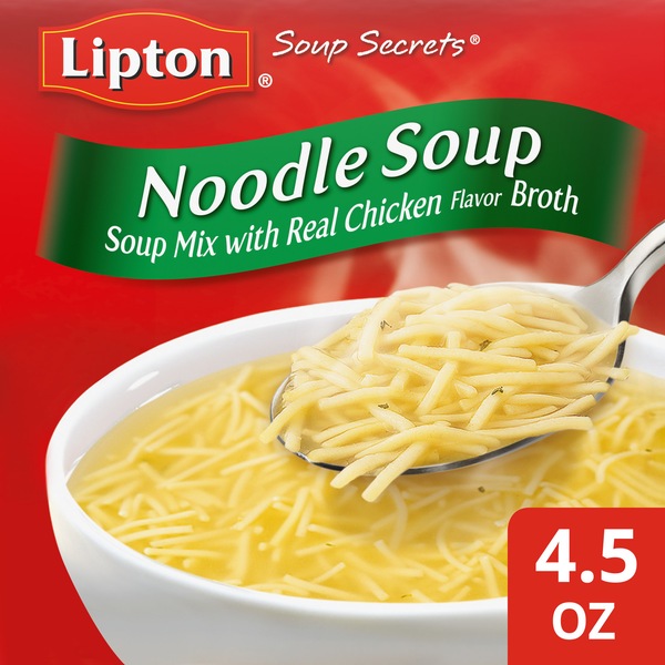 Lipton Soup Secrets Noodle Soup Mix with Real Chicken Flavor Broth, 4.5 oz
