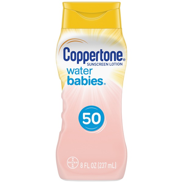 Coppertone WaterBABIES Sunscreen Pure & Simple Free Lotion Broad Spectrum SPF 50, 6 OZ