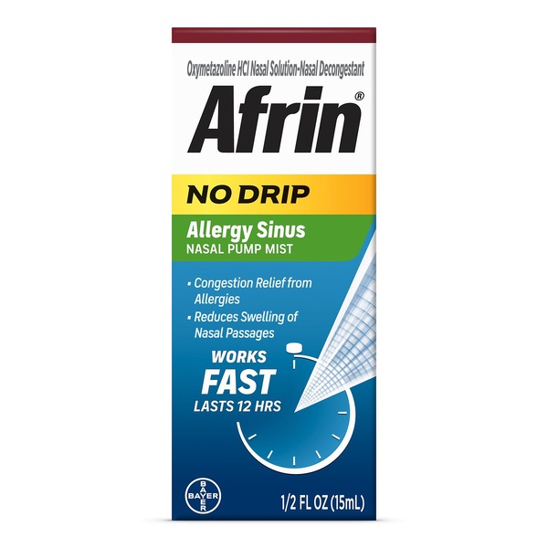 Afrin No Drip Allergy Sinus Pump Nasal Mist, 0.5 OZ