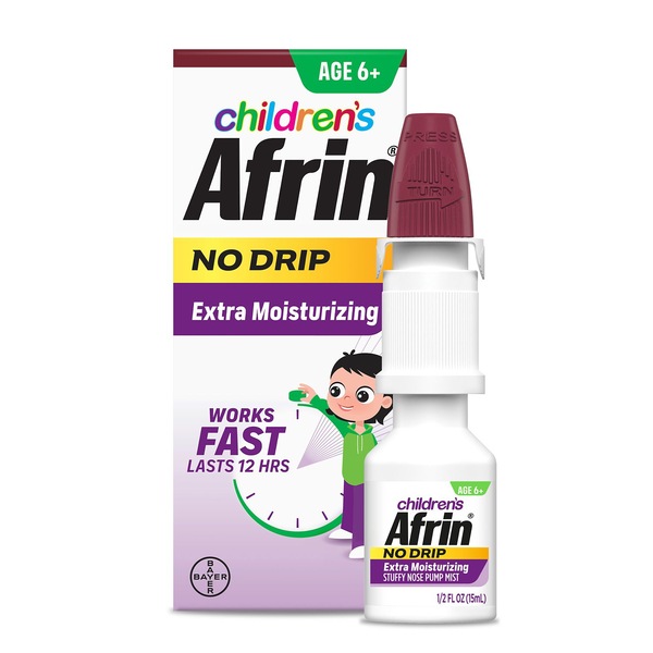 Afrin Children's 12HR No Drip Extra Moisturizing Nasal Spray, 0.5 OZ