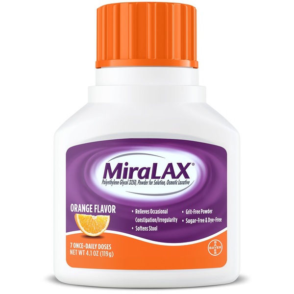 Miralax Once Daily Doses, Orange, 7 Doses