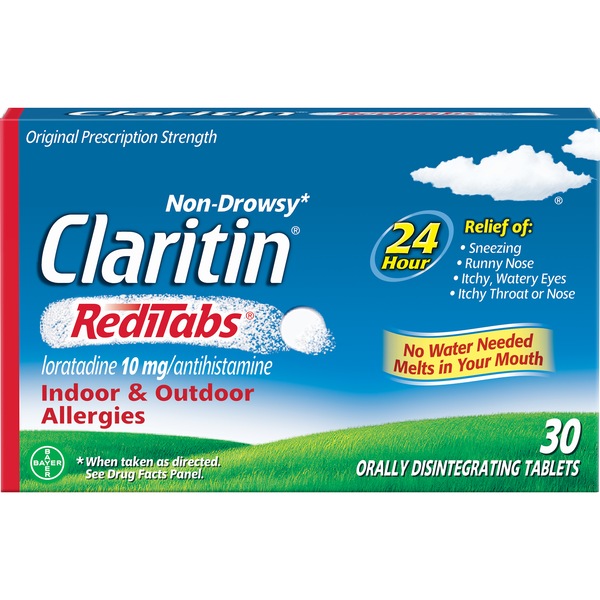 Claritin 24HR Non Drowsy Allergy Relief RediTabs, 30 CT