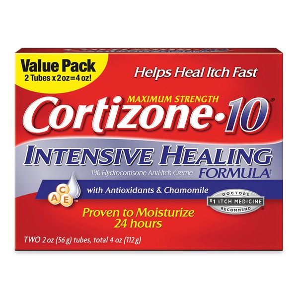 Cortizone 10 Intensive Healing Anti Itch Cream, Twin Pack