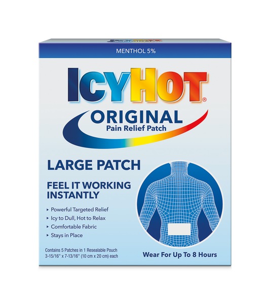 Icy Hot Original Pain Relief Patch, Large, 5 CT