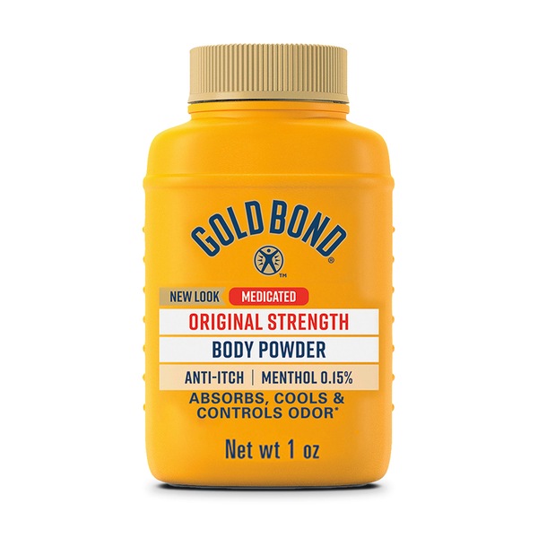 Gold Bond - Polvo corporal medicinal para alivio, triple acción, Original Strength, 1 oz