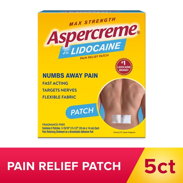 Aspercreme Lidocaine Pain Relief Patch, 5 CT