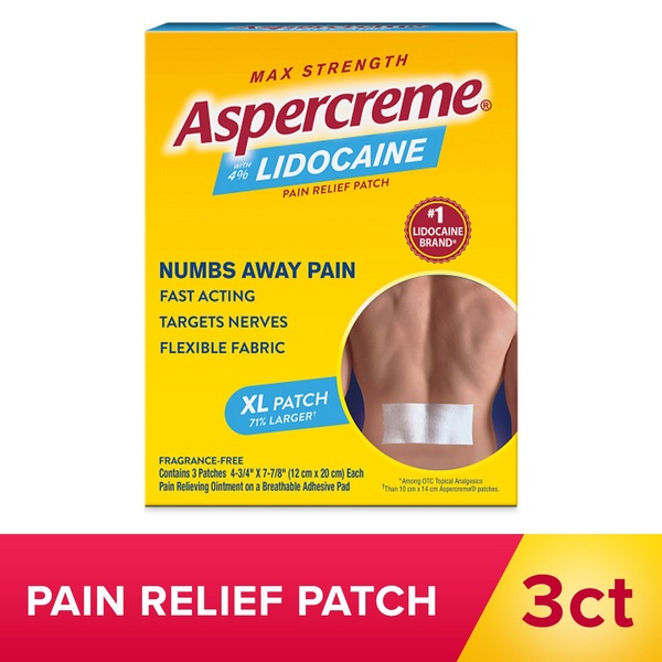 Aspercreme Lidocaine Pain Relief Patch, XL, 3 CT
