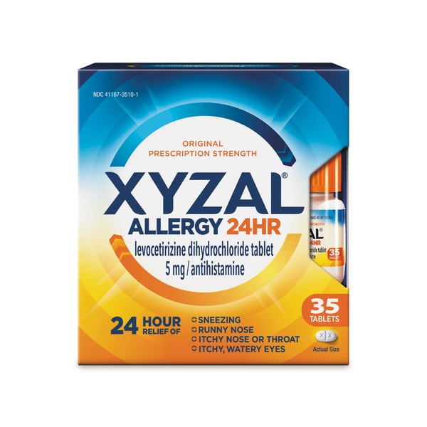 Xyzal Allergy 24HR Allergy Relief, 5mg Levocetirizine Dihydrochloride