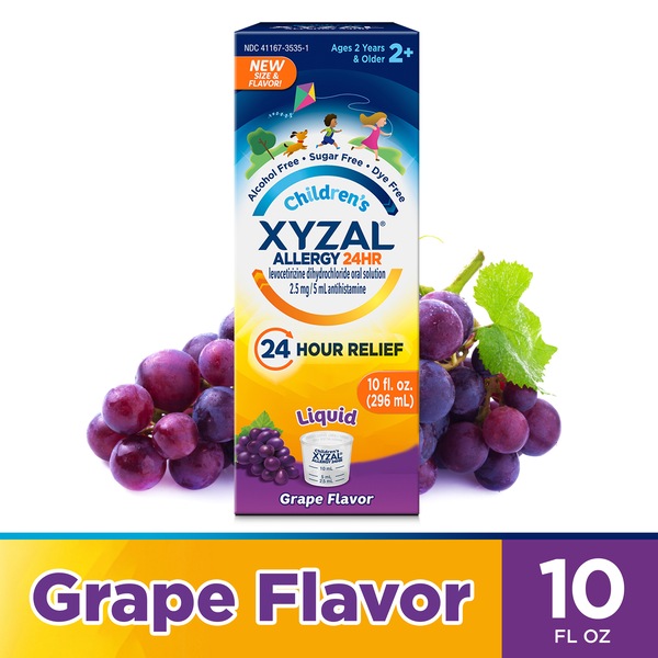 Children's Xyzal 24HR Liquid Allergy Relief, 10 OZ, Grape