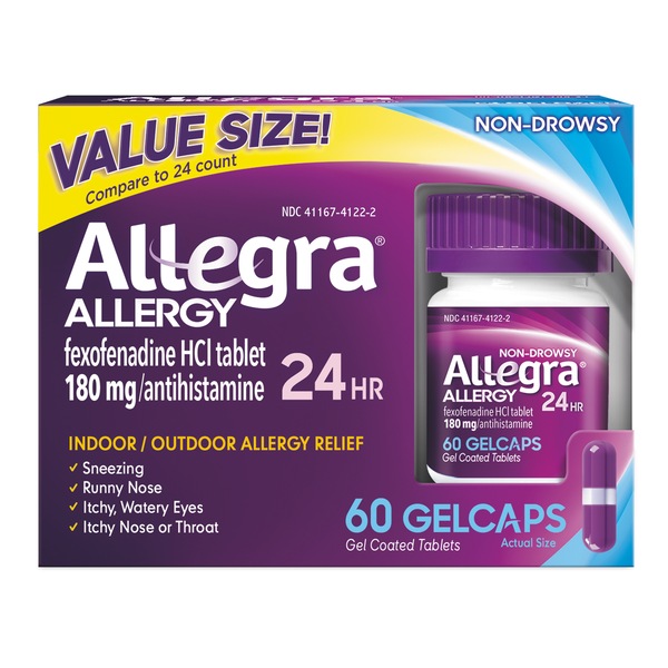 Allegra Allergy 24HR Non Drowsy Antihistamine Gelcaps