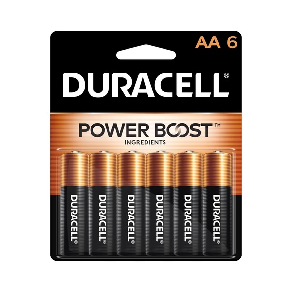 Duracell Coppertop AA Alkaline Batteries, 6 CT
