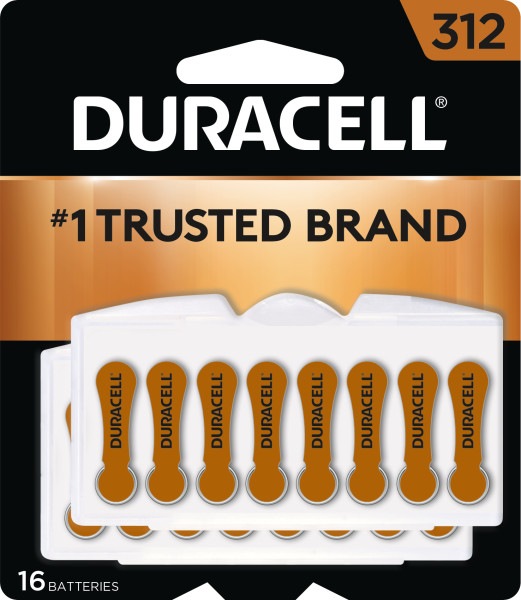Duracell Hearing Aid Batteries Easytab, Size 312