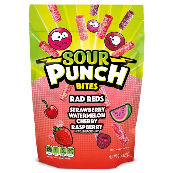 Sour Punch Rad Reds Gummy Candy, 9 oz
