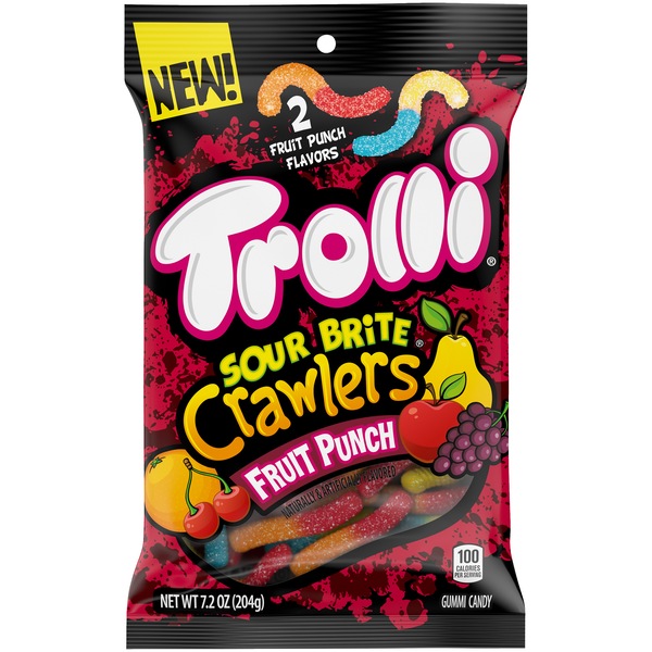 Trolli Sour Brite Crawlers Fruit Punch Gummi Candy, 7.2 oz