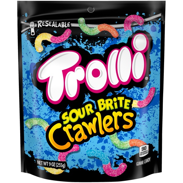 Trolli Sour Brite Crawlers Gummi Candy, 9 oz