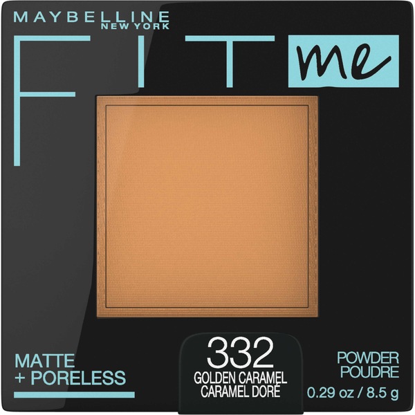Maybelline Fit Me! Matte + Poreless - Polvo facial compacto, Golden Caramel