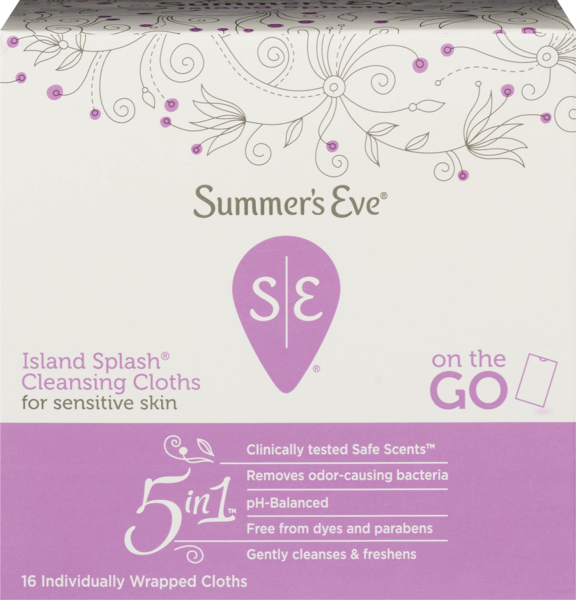 Summer's Eve - Toallitas de limpieza femenina, 16 u.