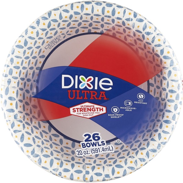 Dixie Ultra Built Strong - Tazones de papel, 20 oz