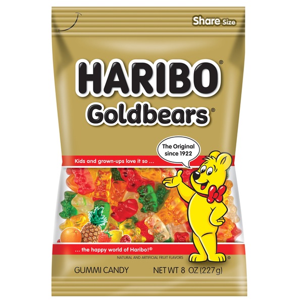 Haribo Gold Bears Gummi Candy Original, 8 oz