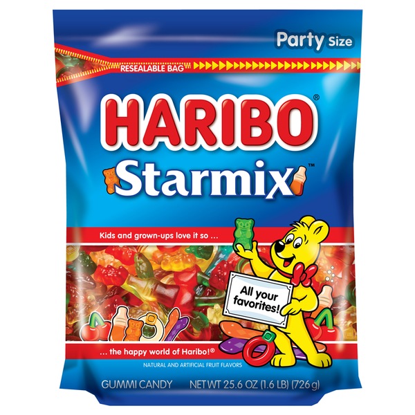 Haribo Starmix Assorted Gummi Candy, Party Size, 25.6 oz