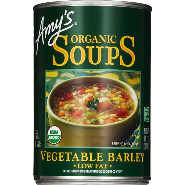 Amy's Organic Soups Low Fat, Vegetable Barley, 14.1 oz
