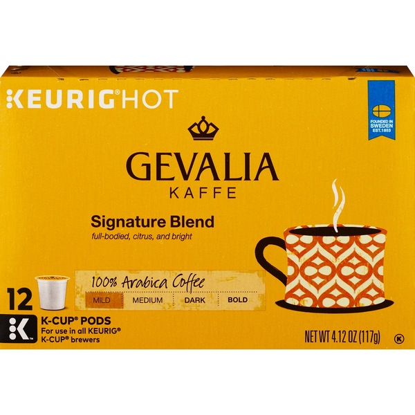 Gevalia Kaffe Signatire Blend, Mild-Medium Roast K-Cup Pods, 12 ct