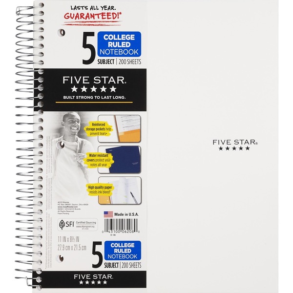 Mead 5 Subject Notebook