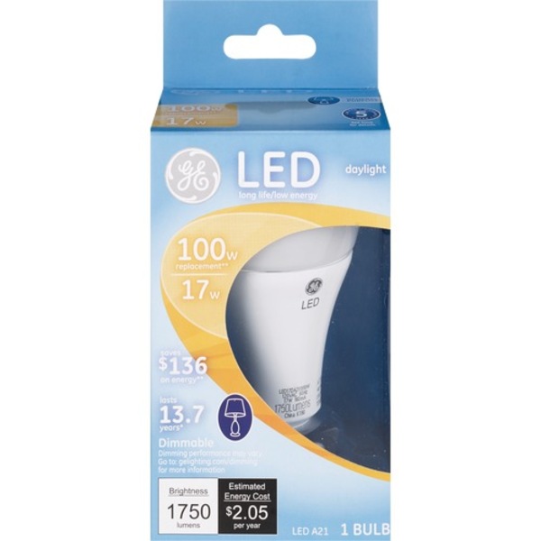 GE LED A21 Daylight Bulb