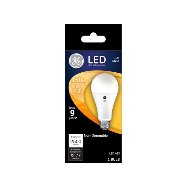 GE Soft White 150W Replacement LED E26 Base A23 Light Bulb (1 Pack)