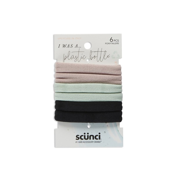 Sunci Consciously Minded Ponytailers, Assorted Colors,