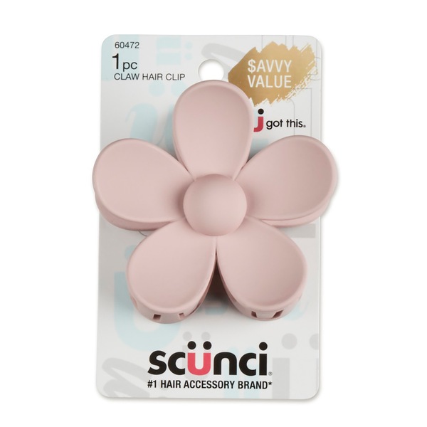 Scunci Large Flower Claw Clip - Savvy Value 1pk