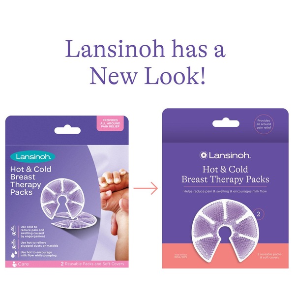 Lansinoh Breast Therapy Pack, Hot and Cold Breast Pads, 2 PK