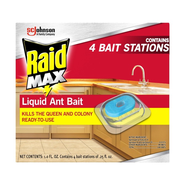 Raid Max Liquid Ant Baits, 4 ct