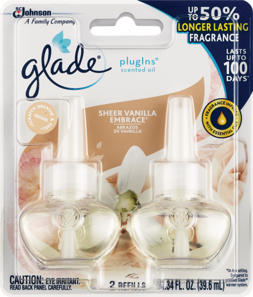 Glade PlugIns Scented Oil Air Freshener Refill, 2 CT