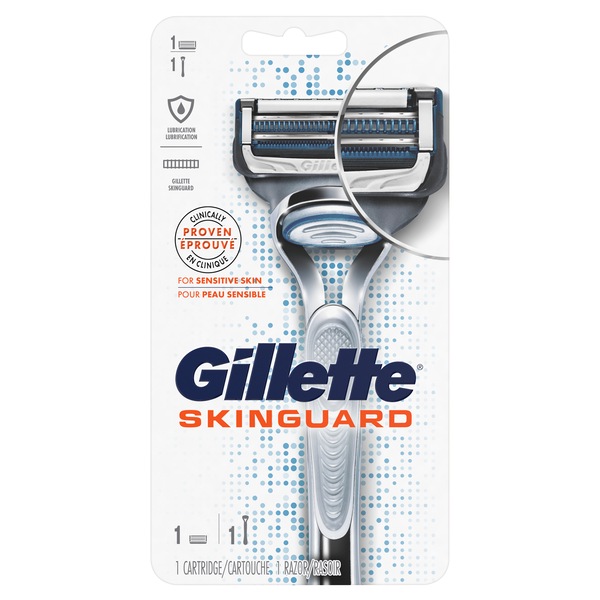 Gillette SkinGuard - Rasuradora para hombres, mango + 1 hojas de repuesto, 1/paquete