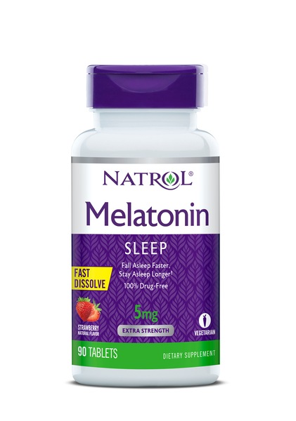 Natrol Melatonin 5 mg Fast Dissolve Tablets Strawberry, 90 CT