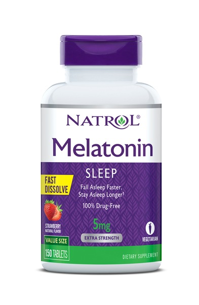 Natrol Melatonin Fast Dissolve Tablets, Strawberry, 150 CT