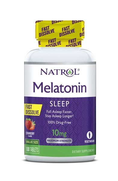 Natrol - Melatonina en tabletas, Strawberry, 100 u.