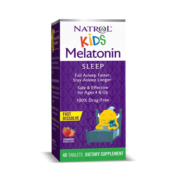 Natrol Kids Melatonin Sleep Tablets, Strawberry, 40 CT