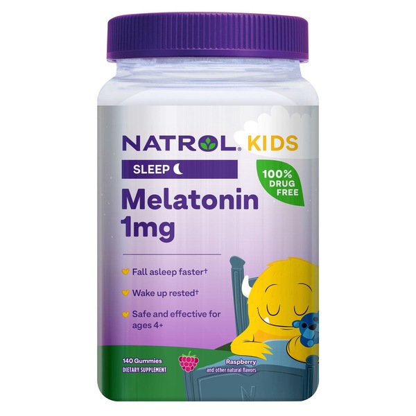 Natrol Kids Melatonin Sleep Aid Gummies, Berry, 1 mg,140 CT