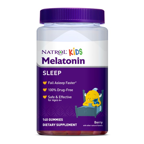 Natrol Kids Melatonin Sleep Aid Gummies, Berry, 1 mg,140 CT
