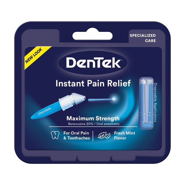 DenTek Instant Oral Pain Relief Advanced Kit, Benzocaine 20% Maximum Strength