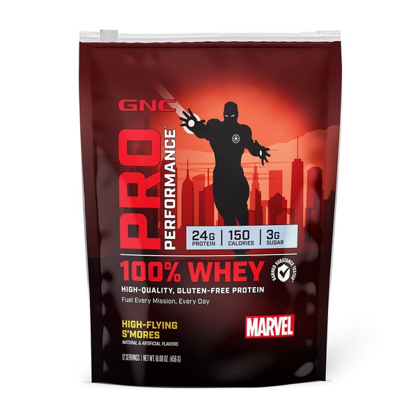 GNC Pro Performance Marvel High-Flying Smores Protein Powder, 14.39 OZ