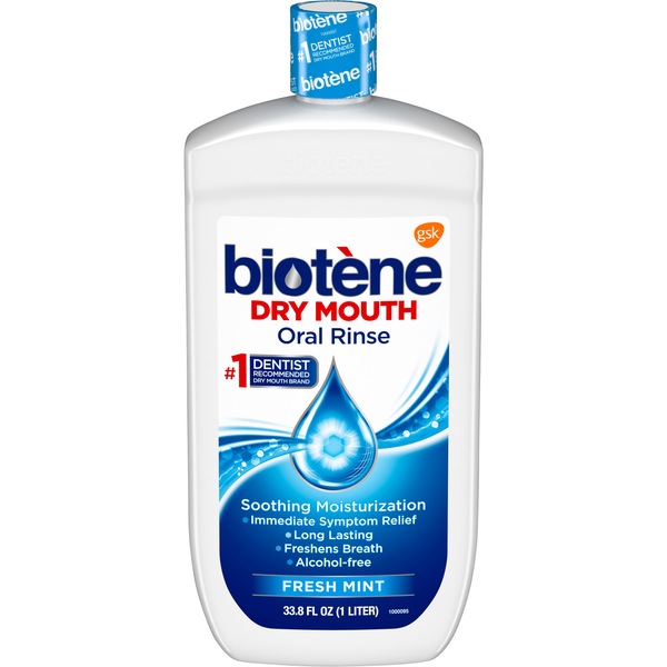 Biotene Oral Rinse Mouthwash for Dry Mouth, Alcohol-Free, Fresh Mint