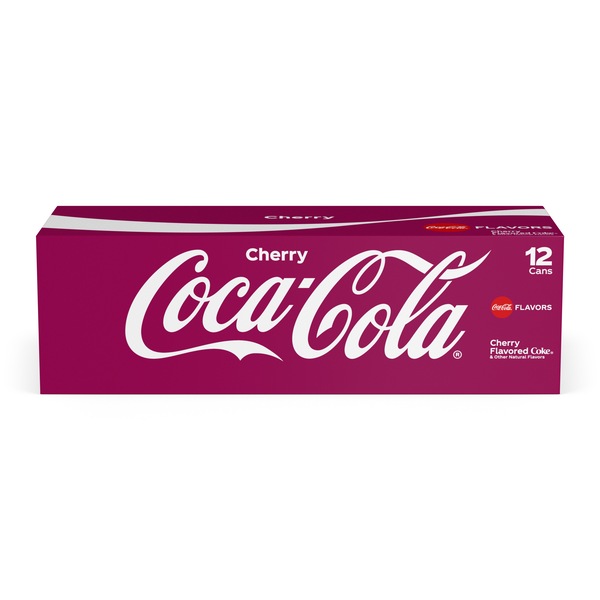 Coca-Cola Cherry Soda Soft Drink, 12 OZ Cans, 12 PK